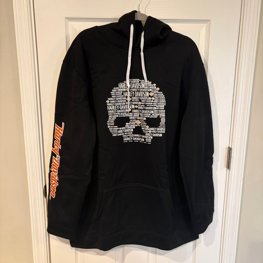 Harley Davidson Wisconsin Skull Hoodie Black 3XL - Picture 2 of 11